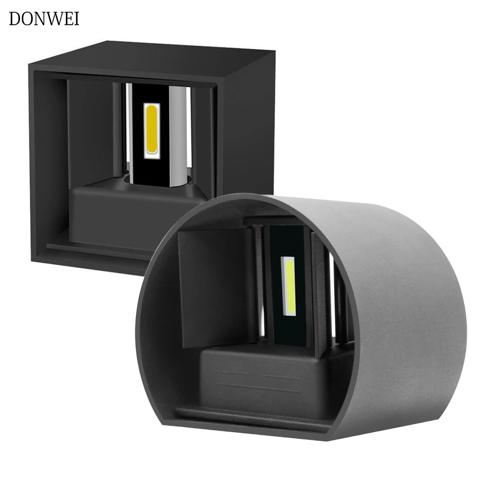 12W Modern Brief Round Cube Adjustable Surface Mounted Outdoor LED Wall Light Waterproof Wall Sconce Lamp For Corridor Porch