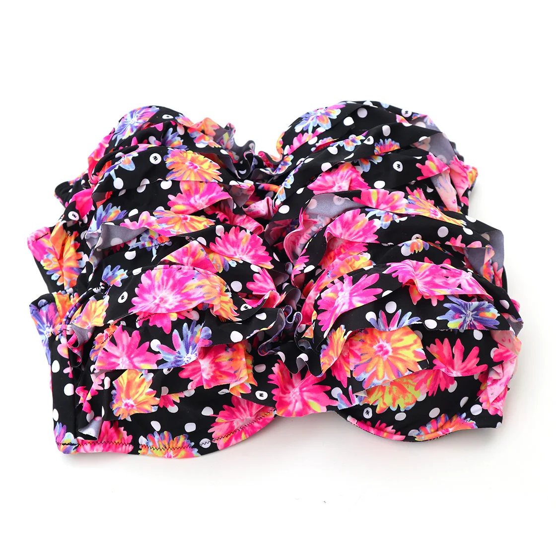 The Bikini TOPS for Women Swimwear Pink Black Flower Bathing suits Sexy girl Underwire Swimming  brazilian Biquini UP