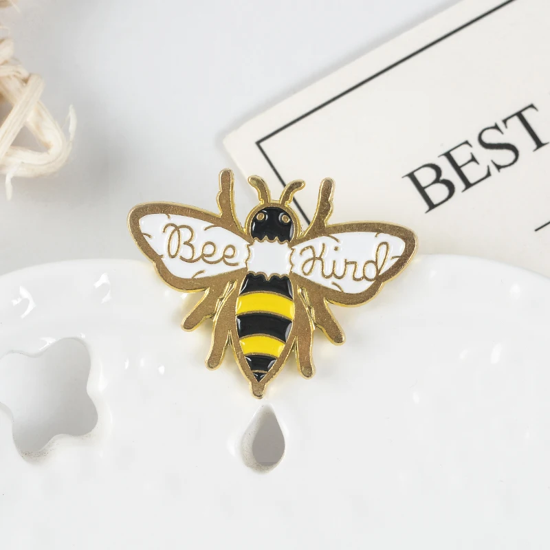 Bee Kind Honey Brooch Lapel Be Enamel Pin Animal Jewelry for Men Women