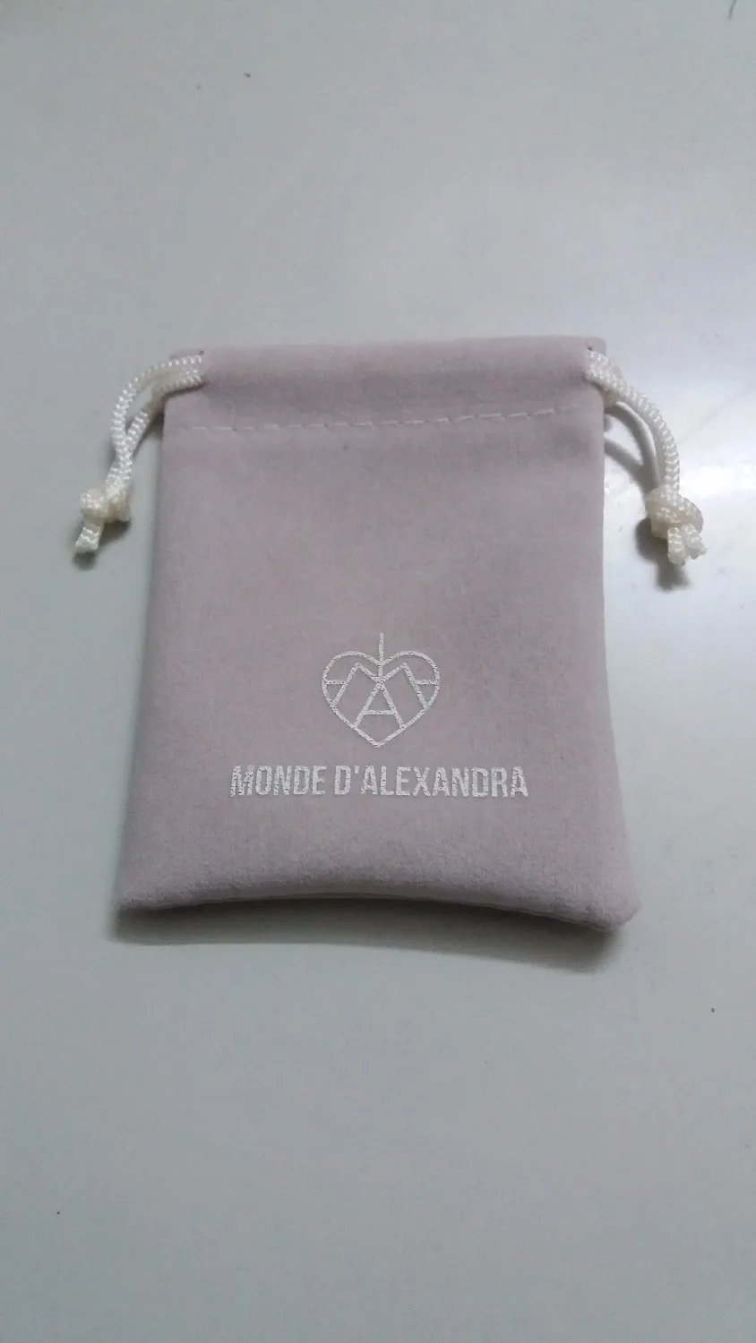 

high quality drawstring bag 500pcs/lot grey velvet bag size 7*9cm with custom silver logo and free shipping by DHL jewelry bag