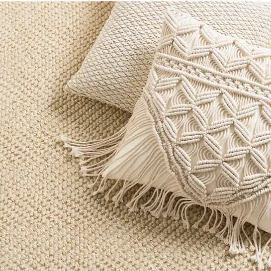 

Cushion Covers 100% Cotton Linen Macrame Hand-woven Thread Pillow Covers Geometry Bohemia Style Pillowcase Home Decor 45*45cm