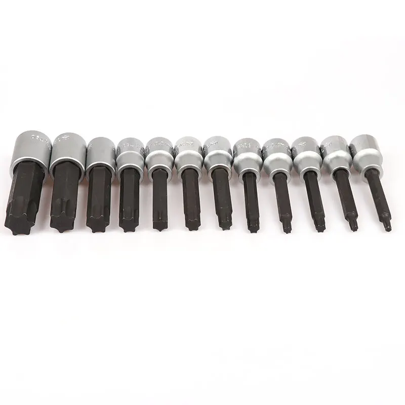 1PC 100mm 1/2\' Drive Star Torx Screwdriver bit Tamper Security Socket bits T20 T25 T27 T30 T40 T45 T50 T52 T55 T60 T70 T80 T90