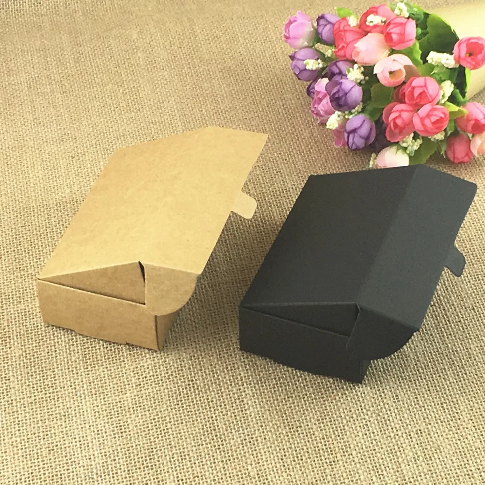 100pcs/lot Blank Paper Kraft Gift/ Jewelry /accessory Packing Box DIY Candy/Wedding/Party/Crafts/Gifts Storage Boxes