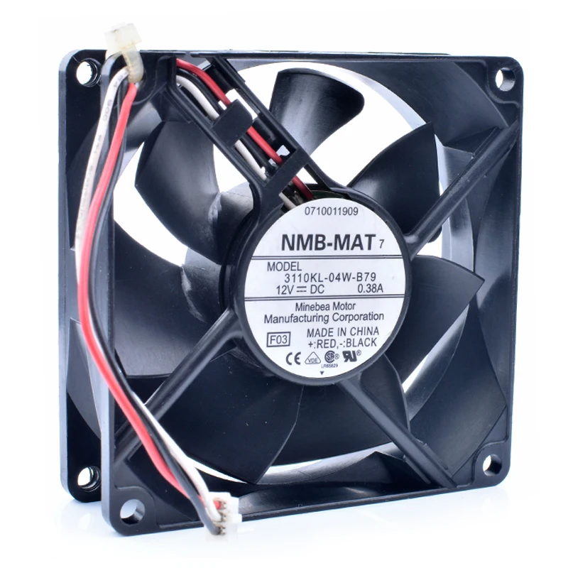 Original 3110KL-04W-B79 8cm 8025 80mm fan 80x80x25mm 12V 0.38A Inverter power supply cooling fan