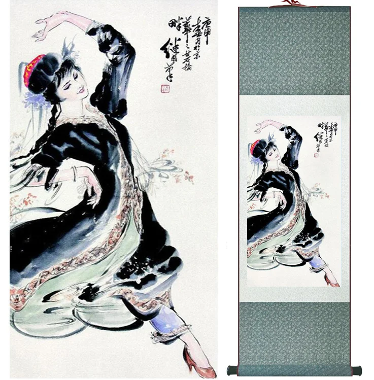 

Traditional Chinese art painting Silk scroll painting Chinese wash painting Chinese wash painting 051801