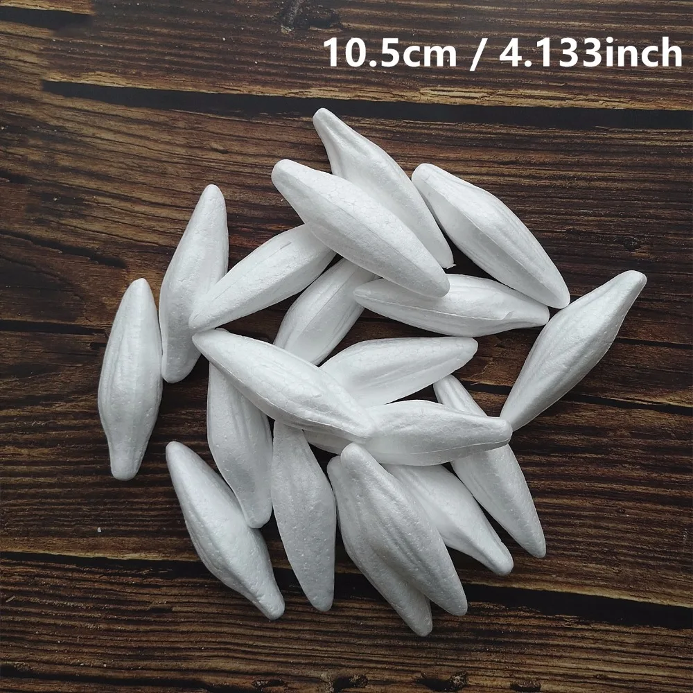 7/9/11cm White Foam Lily Bud Nylon Stocking Flower Accessories Lily Stamens DIY Silk Flower Making Material Wedding Decoration