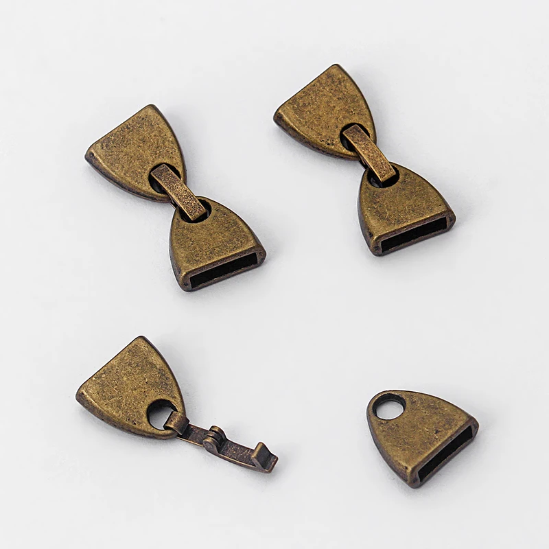 3 Sets 10*2mm Hook Snap flat Clasp connector Fit 10mm Flat Leather Cord DIY Jewellery Findings accessories