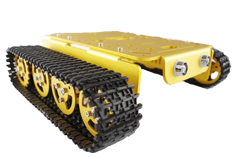 

Rugged Anodizing Aluminum Alloy Metal Tank Robot Platform Track Caterpillar Chassis for Arduino