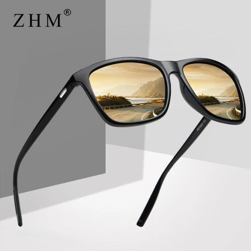 2022 Men Polarized Sunglasses Fashion Design Square Driving Sun Glasses Mirror Shades Eyewear Oculos De Sol UV400 Gafas