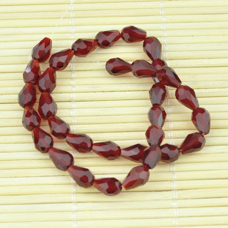 

Sale Price !700pcs 5x7mm Dark Red Color Briolette Pendants Waterdrop Crystal Glass Jewelry Loose Teardrop Beads DIY