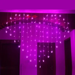 2m Led Curtain String Light Garland Romantic Fairy Light Garden Party Lights Outdoor Deco Wedding Christmas Decoration for Home