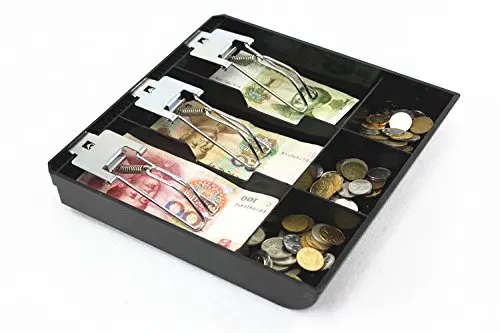 돈 카운터 케이스 금전 등록기 상자 새로운 분류 스토어 출납원 동전 서랍 상자 금전 서랍 트레이 (3 칸)