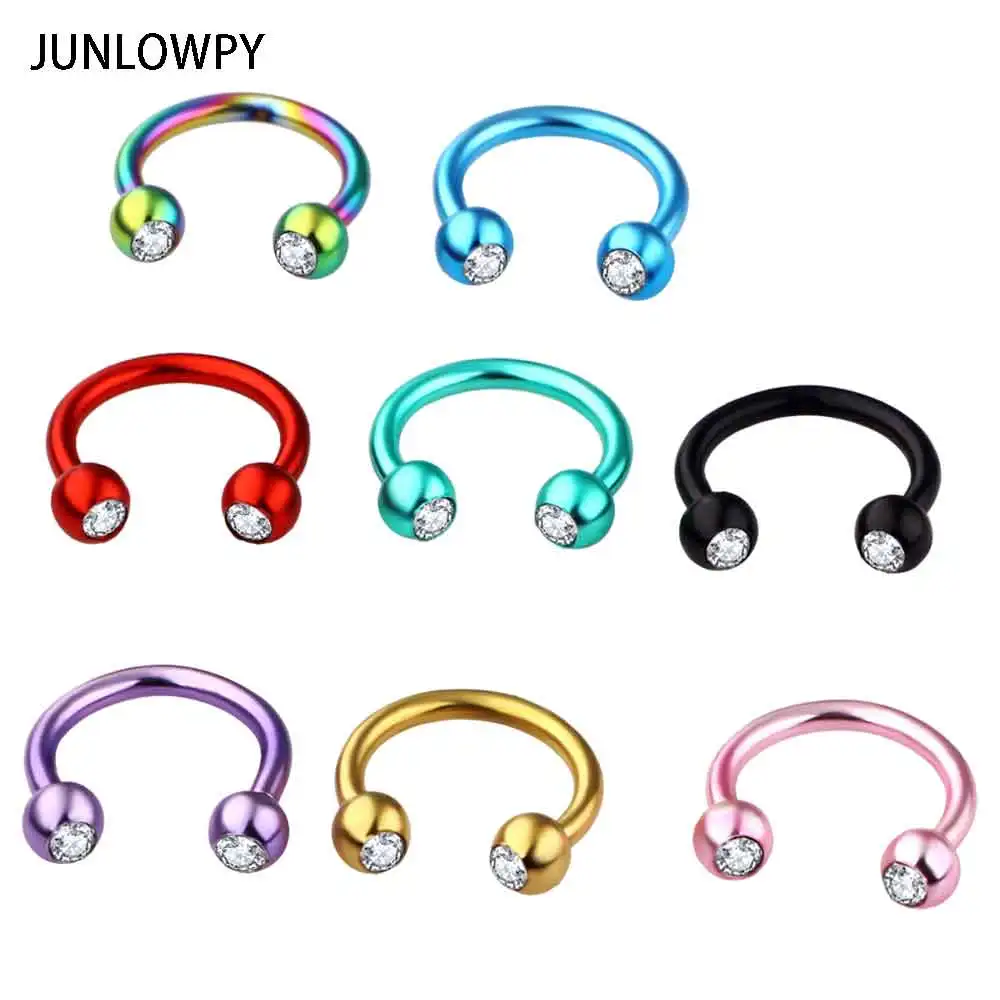 

JUNLOPWY Wholesale Body Jewelry Stainless Steel Nose Ring Stud CZ Piercing Stud Labret Nose Piercing Helix Tragus Earring 200pcs