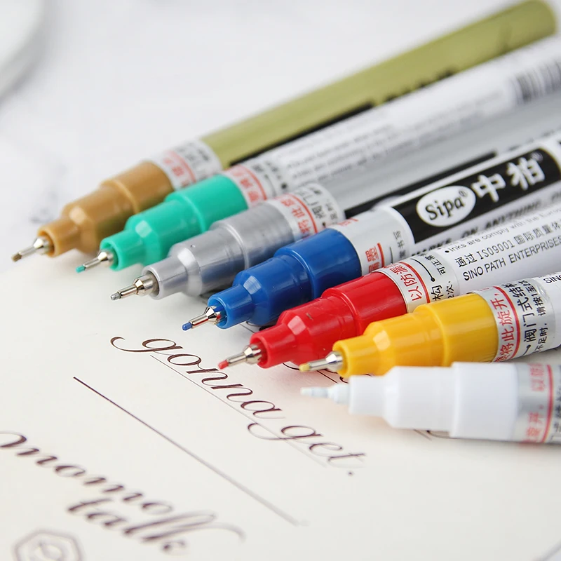1 Pcs Needle Paint Pen 8 Color Drawing Fineliner Soft Brush Micron Art Markers Sketching Pens Japanese Stationery Art Supplies