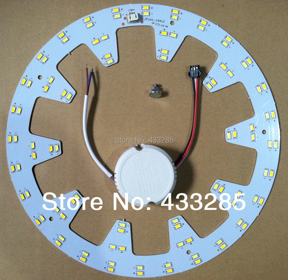 2014 NEW! LED double color lamp plate color temperature change spectral light plate down light aluminum plate SMD5730 24W*2