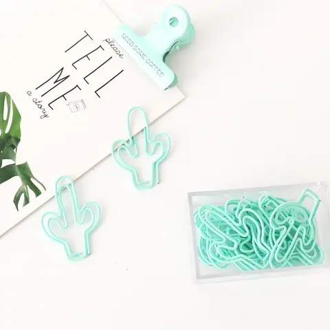 20pcs Cactus Paper Clips for Books ALLTU