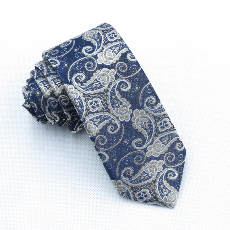 Paisley tie Khaki Navy 6CM male cashew pattern necktie Korean fashion skinny ties pocket square silm gravata