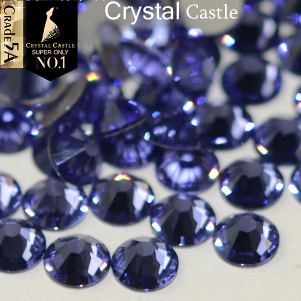 Crystal Castle 6A Best Non-Hotfix Stones, Gymnastic Glass Crafts, DIY Skating Strass, 3D Nail Flat Rhinestones for Shoes