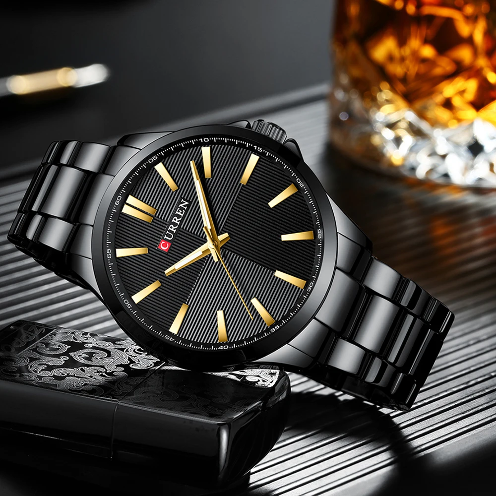 CURREN Watches Men Fashion Watch 2019 Luxury Stainless Steel Band Reloj Wristwatch Business Clock Waterproof  Relogio Masculino