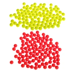 50 / 100pcs Fishing Floating Bobbers Drift Ball Fluorescent Foam Strike Indicator Buoyancy Fishing Float Bobber Fishing Access