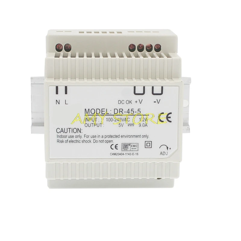 DR-45 45W Single Output 5V 12V 15V 24V Din Rail Industrial Switching Power Supply