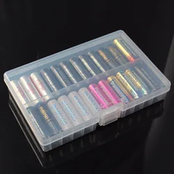 Super volume Transparent Plastic Battery Storage Box for placed 48pcs  AA Battery Holder Container coverd finish kit box