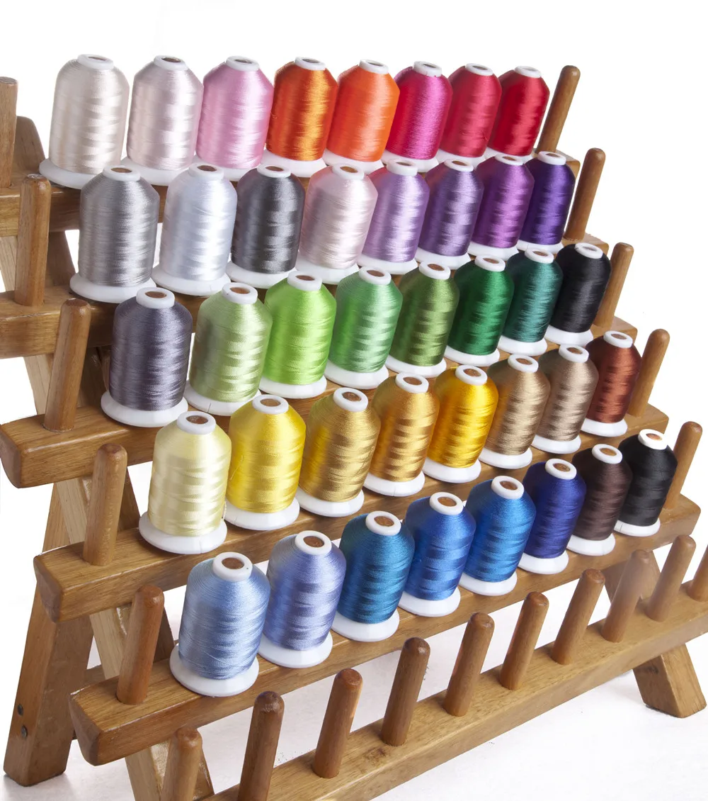 

Simthread 40 Popular Colors Polyester Embroidery Machine Thread For Brother Janome Machine 1000m each, Super Sheen