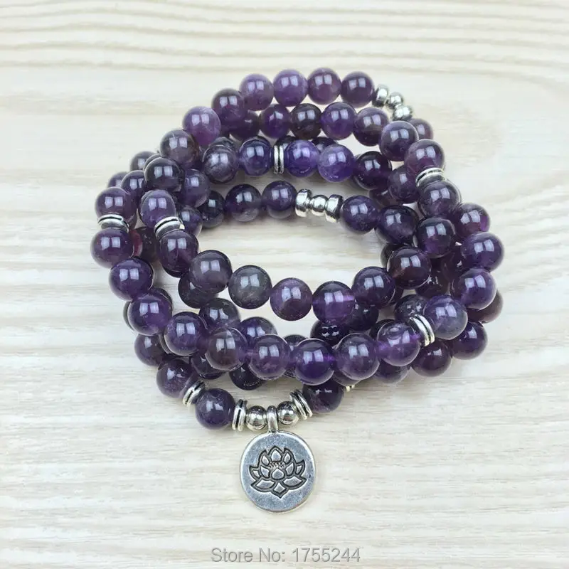 

SN1147 New Design 108 Mala Buddha Bracelet or Necklace Reiki Charged Buddhist Rosary Yoga Bracelet Wrap Natural Stone Bracelet