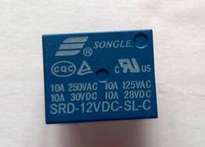 Original Songle relay SRD-12VDC-SL-C 12V T73 5 pin 250V 10A