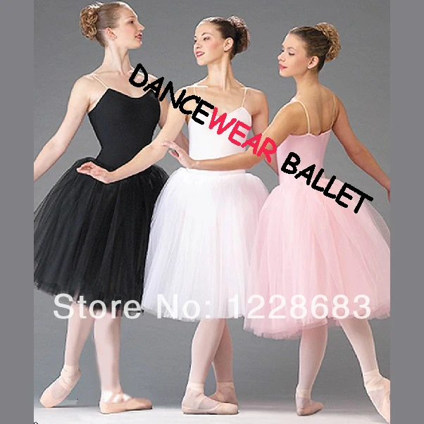 Tulle Ballet Skirts Tutu Dress  Ballet Lyrical Dance Skirt Pink Black White Swan Lake Costume