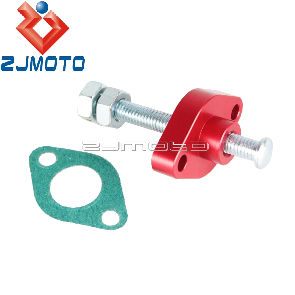 Red Street Racing Manual Cam Timing Chain Tensioner For Suzuki SV 650 99-07 GN 250 82-83 85/88 GS 500E/F 89-08 Aluminium Alloy