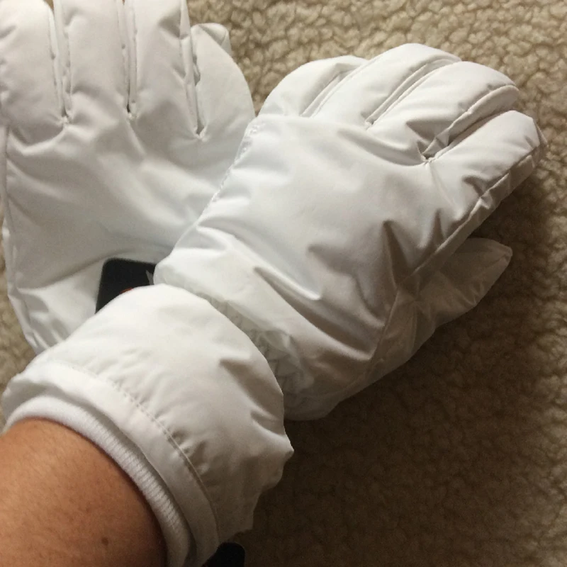 high quality winter Ski gloves Cold waterproof Windproof winter gloves Outdoor sports Riding skate White gloves
