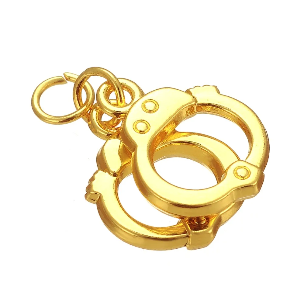 Skyrim 5Pcs Handmade Jewelry Accessories Making Professional Pendants For DIY Jewelry Findings Mini Handcuffs Floating Charms