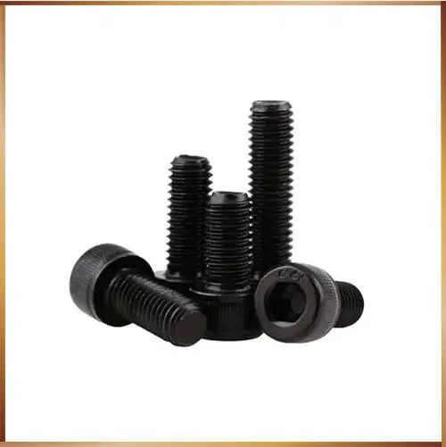 

50Pcs M3*6 Alloy Steel Allen Hex Socket Cap Head Black Screw Bolt Furniture Fastener M3X6mm