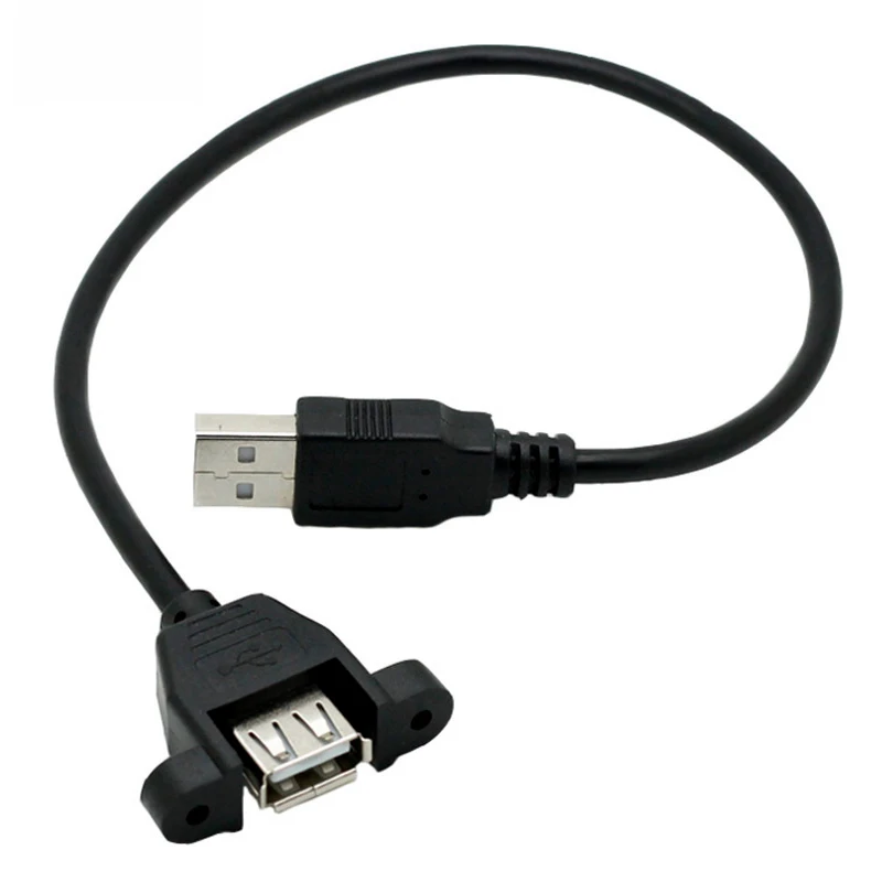 USB 2.0 Kabel Ekstensi dengan Telinga USB Kabel Ekstensi Male Ke Female Kawat Memperpanjang Bisa Diperbaiki untuk PC Laptop kabel USB Extender