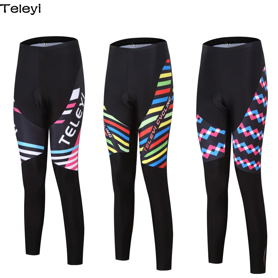 

Women Cycling Pants Pro Bike Pants Black Sports MTB Cycling Gel 3D Padded Ladies Tight Size Bicycle Long Clothing Cycling Wear