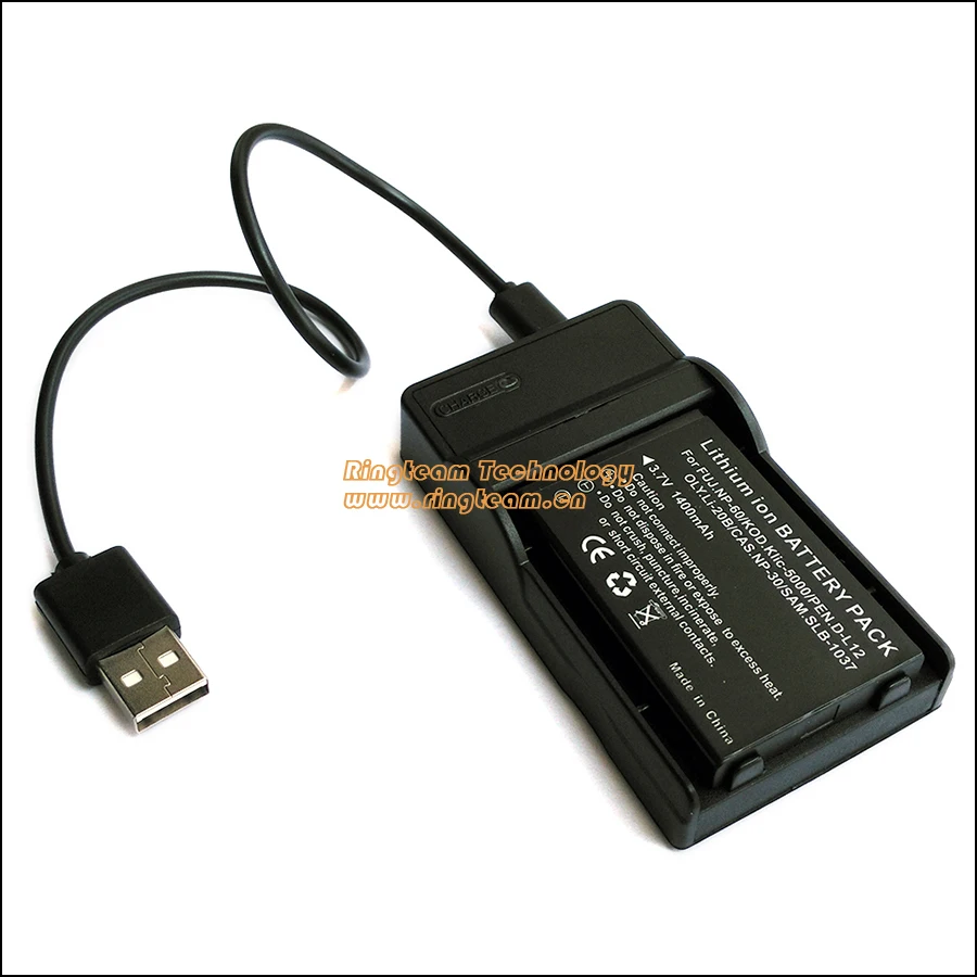 2-In-1 NP60 FNP-60 NP-60 Battery and USB Charger for Fujifilm FinePix F401 F410 F601 Zoom M603 Vizio DC630C Cameras ...