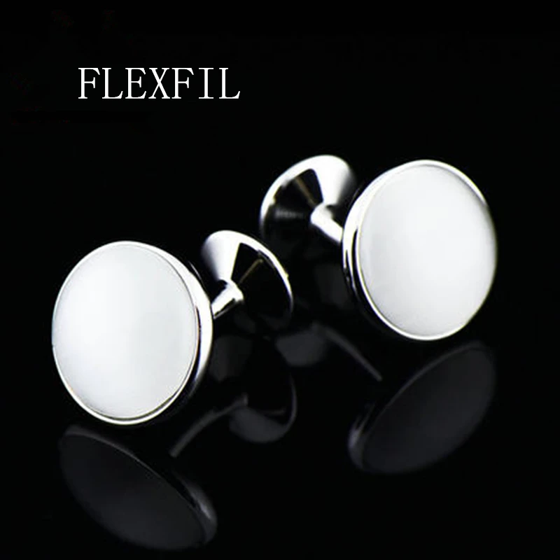 

FLEXFIL Jewelry french shirt cufflink for mens Brand designer Cuffs link Button male High Quality Luxury Wedding Free Shipping