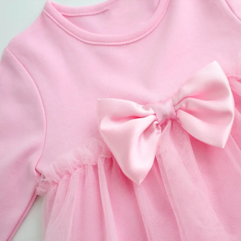 Lawadka Newborn Baby Dresses For Girls Cotton Bow New Born Baby Dress with Rompers Soft Infant Girls Princess Clothes Jumpsuit