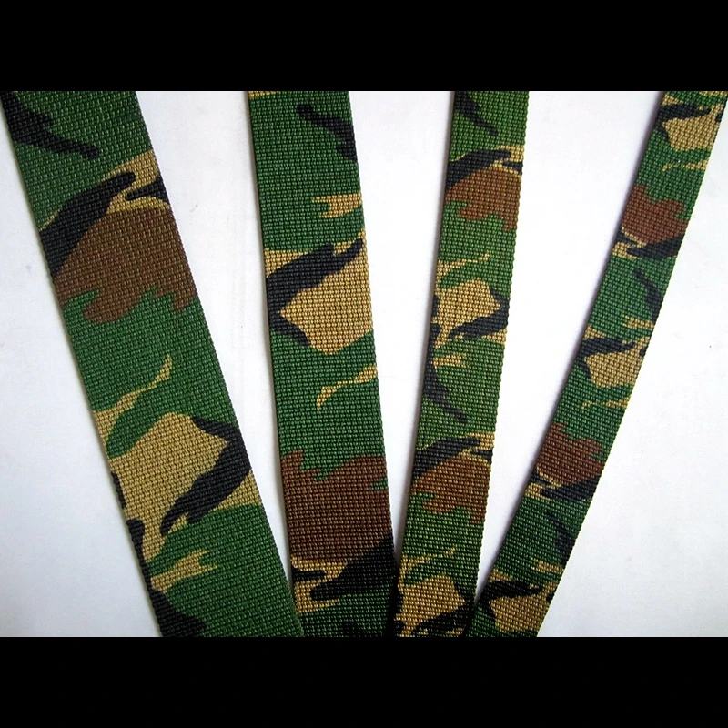 5Meter/lot 25mm 28mm 30mm 38mm 50mm Width Military Green Camouflage Nylon Webbing Ribbon For Bag Belt Strap Accessory