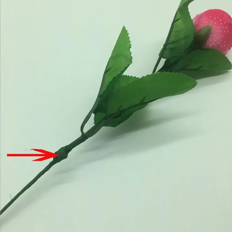 Flash Light Up Rose Include Finger Light Silk Flowers Magic Trick Illusion Valentine's Day Gift Prop Magic party toy F20173590