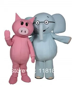 MASCOT Elephant and Pig mascot costume fancy costume cosplay kits  theme mascotte fancy dress carnival costume