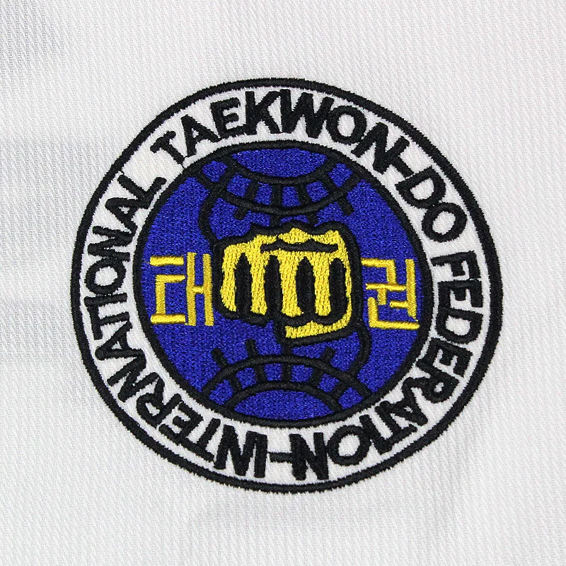 ITF białe garnitury Taekwondo dla dorosłych i dzieci, profesjonalny strój Dobok, wykwintne hafty, wygodne garnitury, Unisex