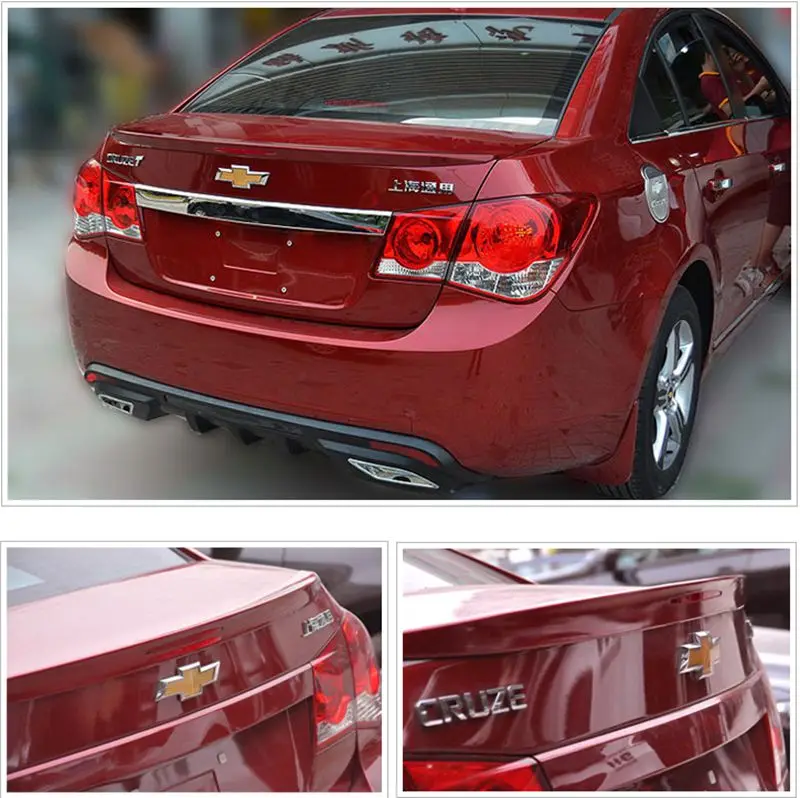 Car Styling ABS Plastic Unpainted Primer Color Tail Trunk Wing Rear Spoiler For Chevrolet Cruze 2009 2010 2011 2012 2013 2014