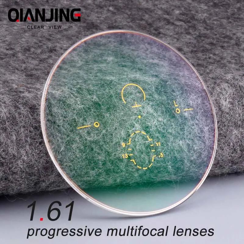 

1.61 Digital Free Form Progressive No-Line Multi-Focal Prescription Customized Optical Lenses With Anti-Reflection Coating 2 Pcs