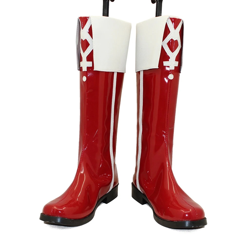 Brdwn Puella Magi Madoka Magica women's Sakura Kyouko cosplay Middle calf boots custom shoes