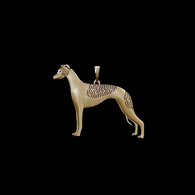 Women Alloy Pendants Standing Whippet Jewelry Dog Pendants