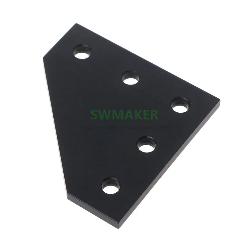 Silver / Black 90 Degree Joining Plate w/ 5 holes for Openbuilds CNC 3D Printer V-Slot 2020 3030 Aluminum profiles