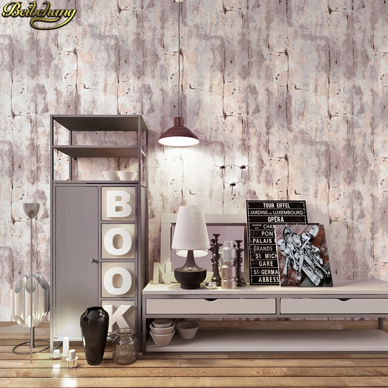 beibehang wall papers home decor Retro nostalgic industrial wind cement walls paper plain grey wallpaper papel de parede