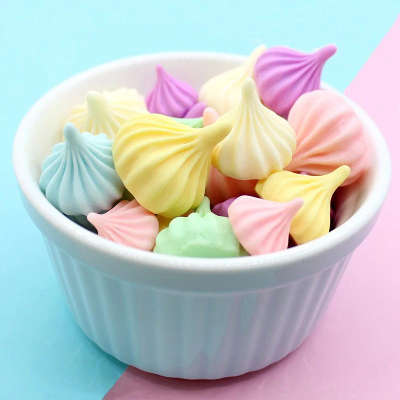 حلوى صناعية للمنزل ، نموذج كريم Meringue Sugar ، ديكور يدوي مصغر ، ديكور حديقة خرافية ، إكسسوارات DIY ، 10 قطعة #5